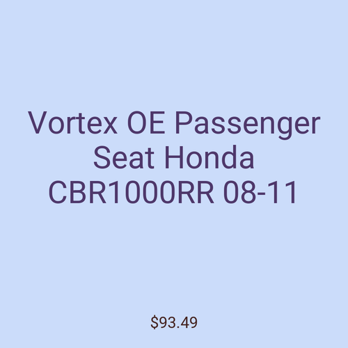 Vortex OE Passenger Seat Honda CBR1000RR 08-11