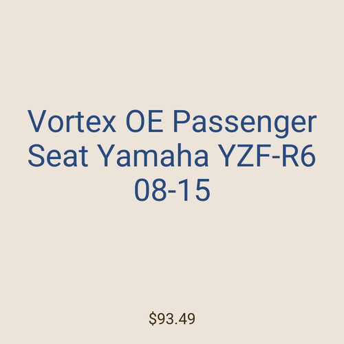 Vortex OE Passenger Seat Yamaha YZF-R6 08-15