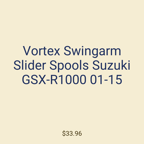 Vortex Swingarm Slider Spools Suzuki GSX-R1000 01-15