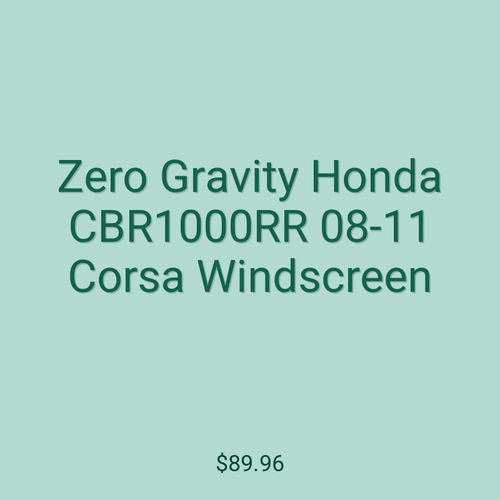 Zero Gravity Honda CBR1000RR 08-11 Corsa Windscreen