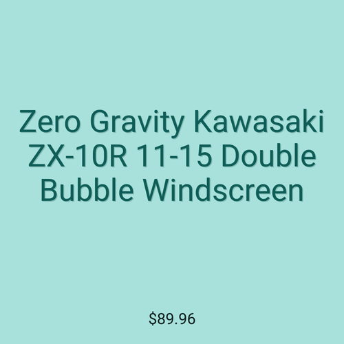Zero Gravity Kawasaki ZX-10R 11-15 Double Bubble Windscreen