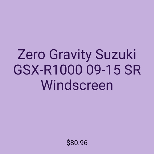 Zero Gravity Suzuki GSX-R1000 09-15 SR Windscreen