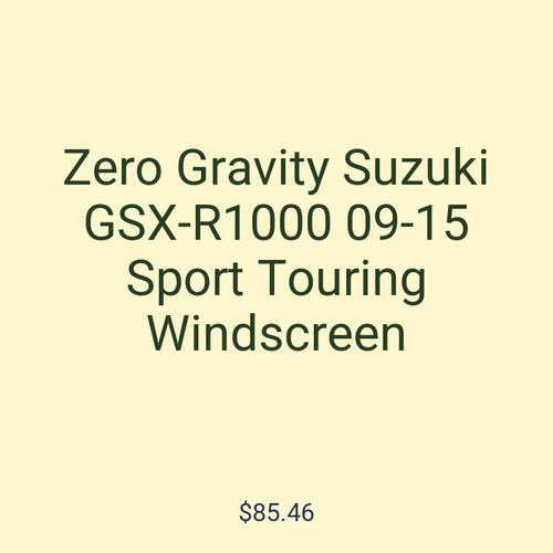 Zero Gravity Suzuki GSX-R1000 09-15 Sport Touring Windscreen