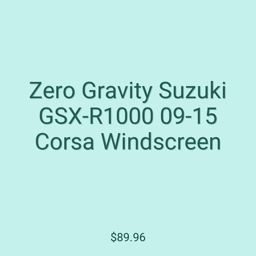Zero Gravity Suzuki GSX-R1000 09-15 Corsa Windscreen