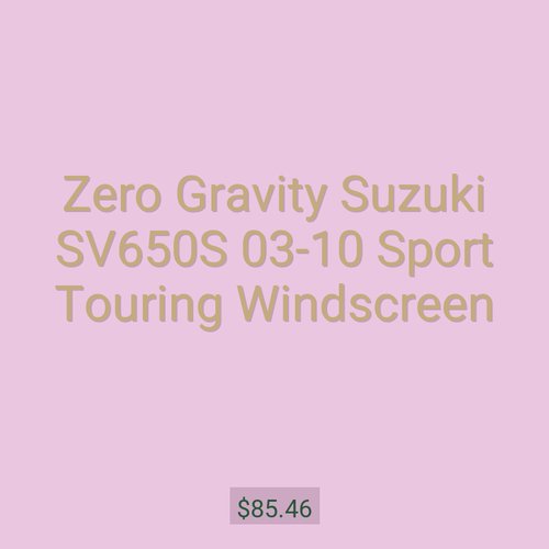 Zero Gravity Suzuki SV650S 03-10 Sport Touring Windscreen