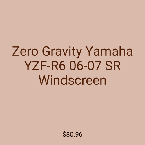 Zero Gravity Yamaha YZF-R6 06-07 SR Windscreen