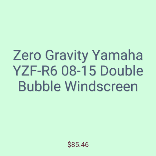 Zero Gravity Yamaha YZF-R6 08-15 Double Bubble Windscreen