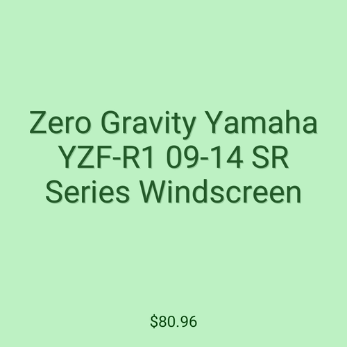 Zero Gravity Yamaha YZF-R1 09-14 SR Series Windscreen