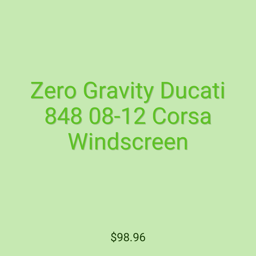 Zero Gravity Ducati 848 08-12 Corsa Windscreen