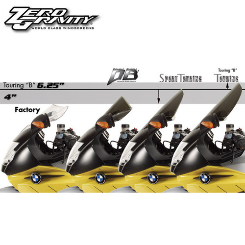 Zero Gravity BMW K1200S 05-08 Double Bubble Windscreen