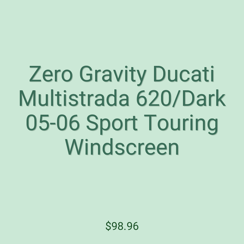 Zero Gravity Ducati Multistrada 620/Dark 05-06 Sport Touring Windscreen