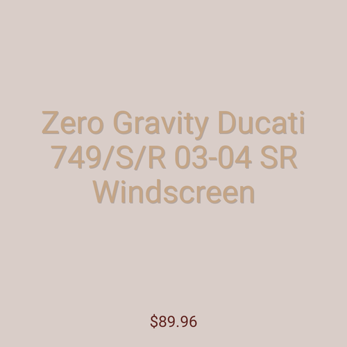 Zero Gravity Ducati 749/S/R 03-04 SR Windscreen