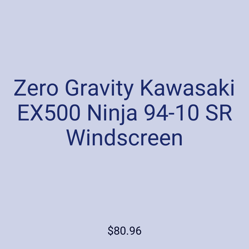 Zero Gravity Kawasaki EX500 Ninja 94-10 SR Windscreen