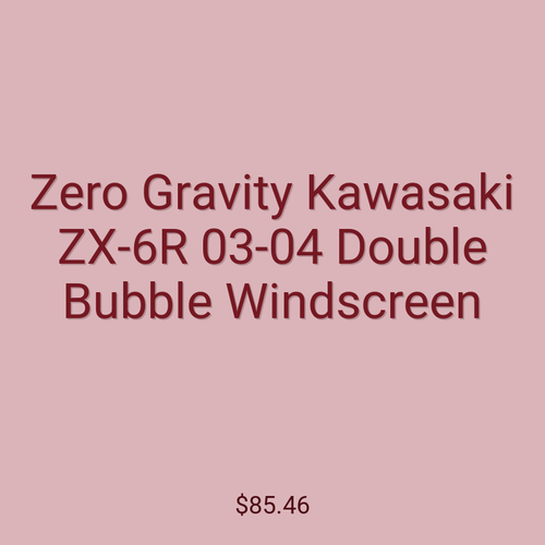 Zero Gravity Kawasaki ZX-6R 03-04 Double Bubble Windscreen