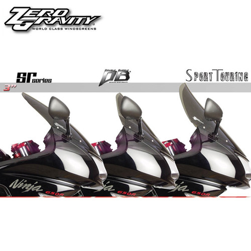 Zero Gravity Kawasaki Ninja 650R 06-08 Double Bubble Windscreen