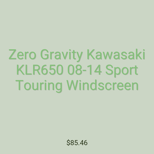 Zero Gravity Kawasaki KLR650 08-14 Sport Touring Windscreen