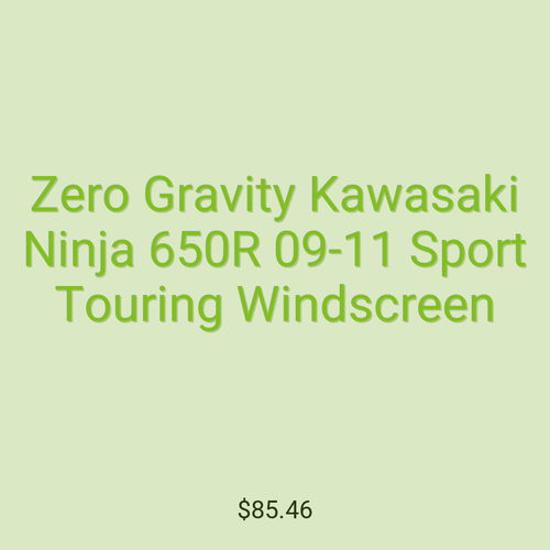 Zero Gravity Kawasaki Ninja 650R 09-11 Sport Touring Windscreen