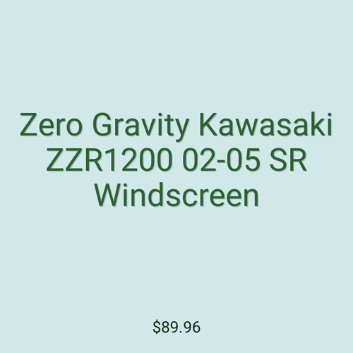 Zero Gravity Kawasaki ZZR1200 02-05 SR Windscreen