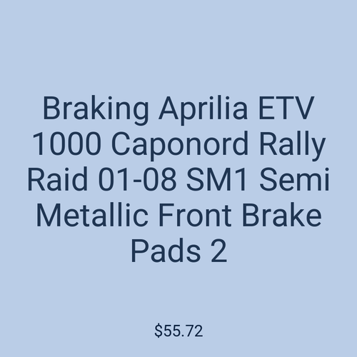 Braking Aprilia ETV 1000 Caponord Rally Raid 01-08 SM1 Semi Metallic Front Brake Pads 2