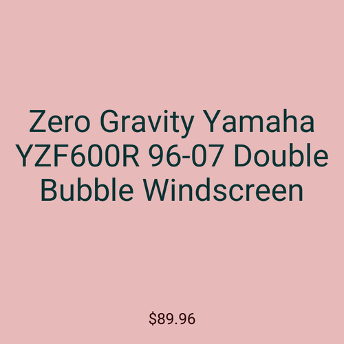 Zero Gravity Yamaha YZF600R 96-07 Double Bubble Windscreen