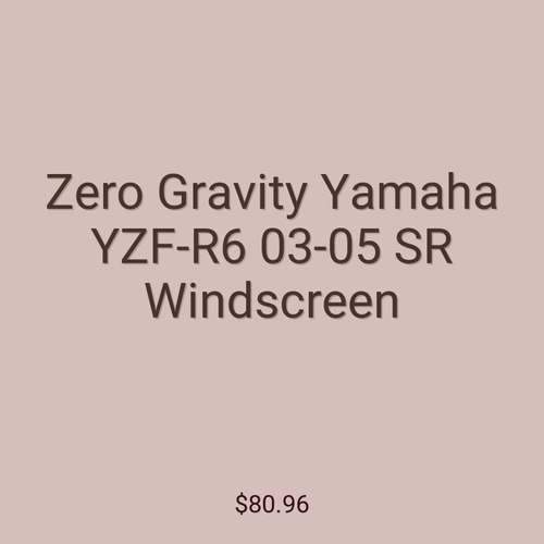 Zero Gravity Yamaha YZF-R6 03-05 SR Windscreen
