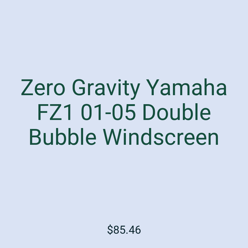Zero Gravity Yamaha FZ1 01-05 Double Bubble Windscreen