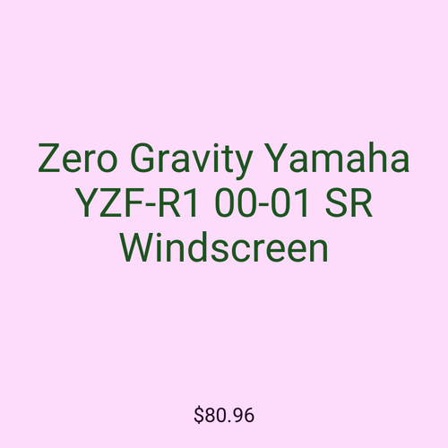 Zero Gravity Yamaha YZF-R1 00-01 SR Windscreen
