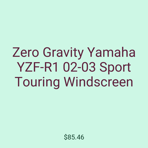 Zero Gravity Yamaha YZF-R1 02-03 Sport Touring Windscreen