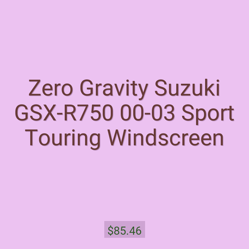 Zero Gravity Suzuki GSX-R750 00-03 Sport Touring Windscreen