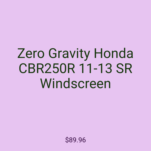 Zero Gravity Honda CBR250R 11-13 SR Windscreen