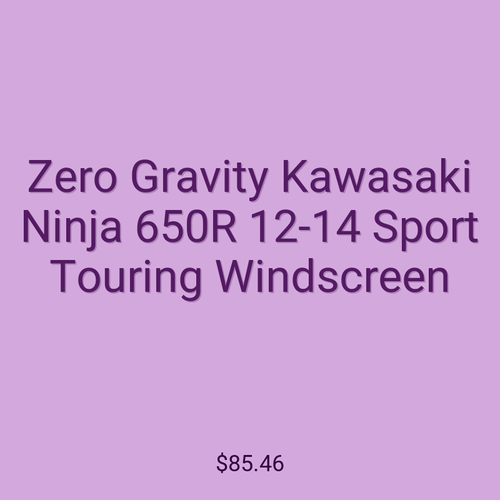 Zero Gravity Kawasaki Ninja 650R 12-14 Sport Touring Windscreen