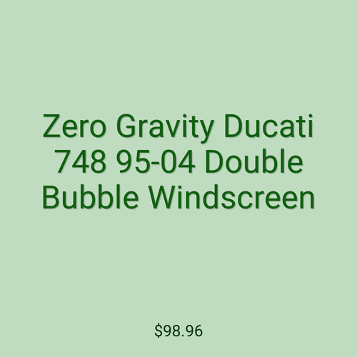 Zero Gravity Ducati 748 95-04 Double Bubble Windscreen