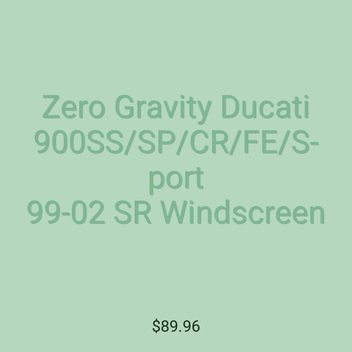 Zero Gravity Ducati 900SS/SP/CR/FE/Sport 99-02 SR Windscreen