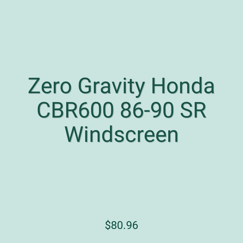 Zero Gravity Honda CBR600 86-90 SR Windscreen