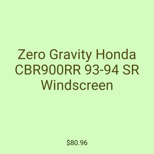 Zero Gravity Honda CBR900RR 93-94 SR Windscreen