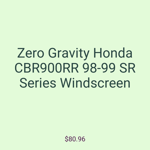 Zero Gravity Honda CBR900RR 98-99 SR Series Windscreen