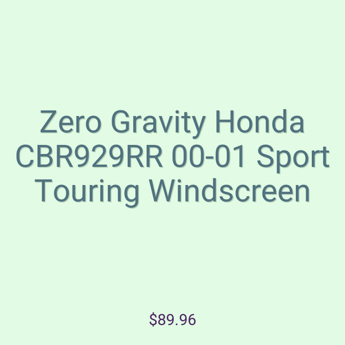 Zero Gravity Honda CBR929RR 00-01 Sport Touring Windscreen