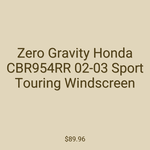 Zero Gravity Honda CBR954RR 02-03 Sport Touring Windscreen