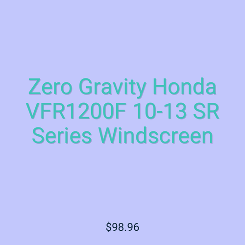 Zero Gravity Honda VFR1200F 10-13 SR Series Windscreen