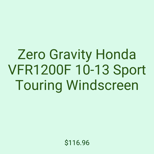 Zero Gravity Honda VFR1200F 10-13 Sport Touring Windscreen