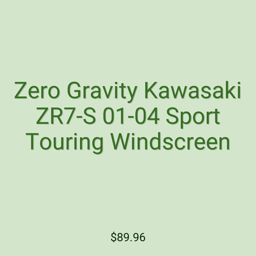 Zero Gravity Kawasaki ZR7-S 01-04 Sport Touring Windscreen