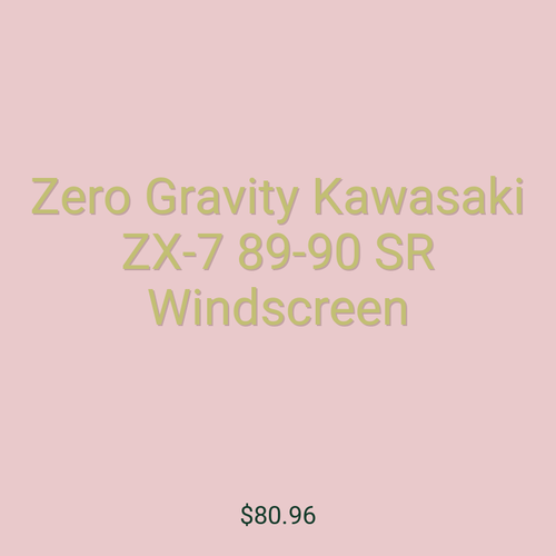 Zero Gravity Kawasaki ZX-7 89-90 SR Windscreen