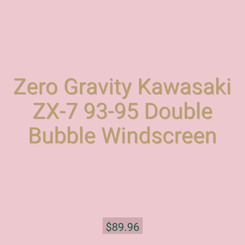 Zero Gravity Kawasaki ZX-7 93-95 Double Bubble Windscreen
