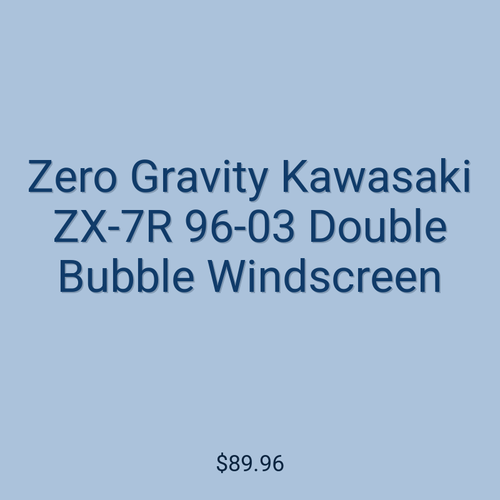 Zero Gravity Kawasaki ZX-7R 96-03 Double Bubble Windscreen