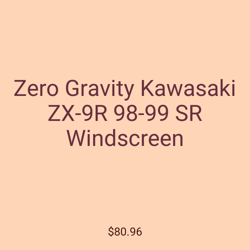 Zero Gravity Kawasaki ZX-9R 98-99 SR Windscreen