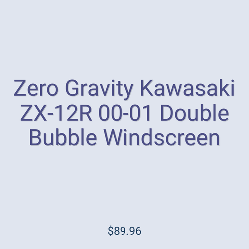 Zero Gravity Kawasaki ZX-12R 00-01 Double Bubble Windscreen