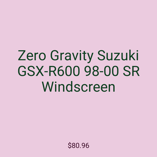 Zero Gravity Suzuki GSX-R600 98-00 SR Windscreen