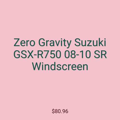 Zero Gravity Suzuki GSX-R750 08-10 SR Windscreen