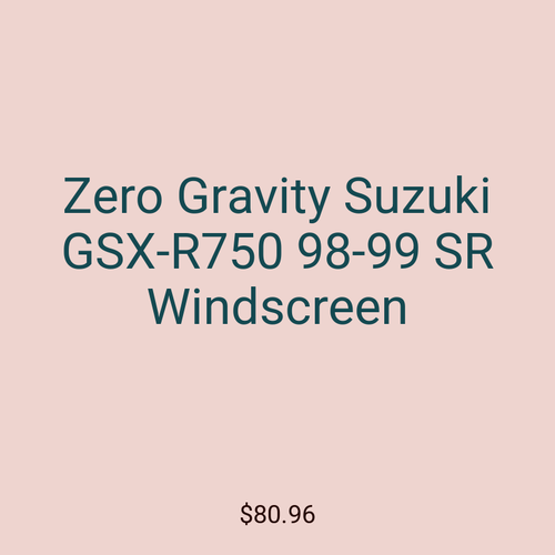 Zero Gravity Suzuki GSX-R750 98-99 SR Windscreen