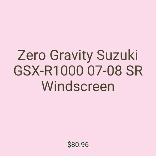 Zero Gravity Suzuki GSX-R1000 07-08 SR Windscreen